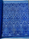 Geometric Diamond Sequin  Stretch Mesh Fabric / Sold by the Yard
