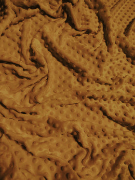 Copper Minky Dimple Dot Baby Soft Fabric / Sold By The Yard