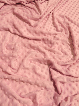 Coral Minky Dimple Dot Baby Soft Fabric / Sold By The Yard