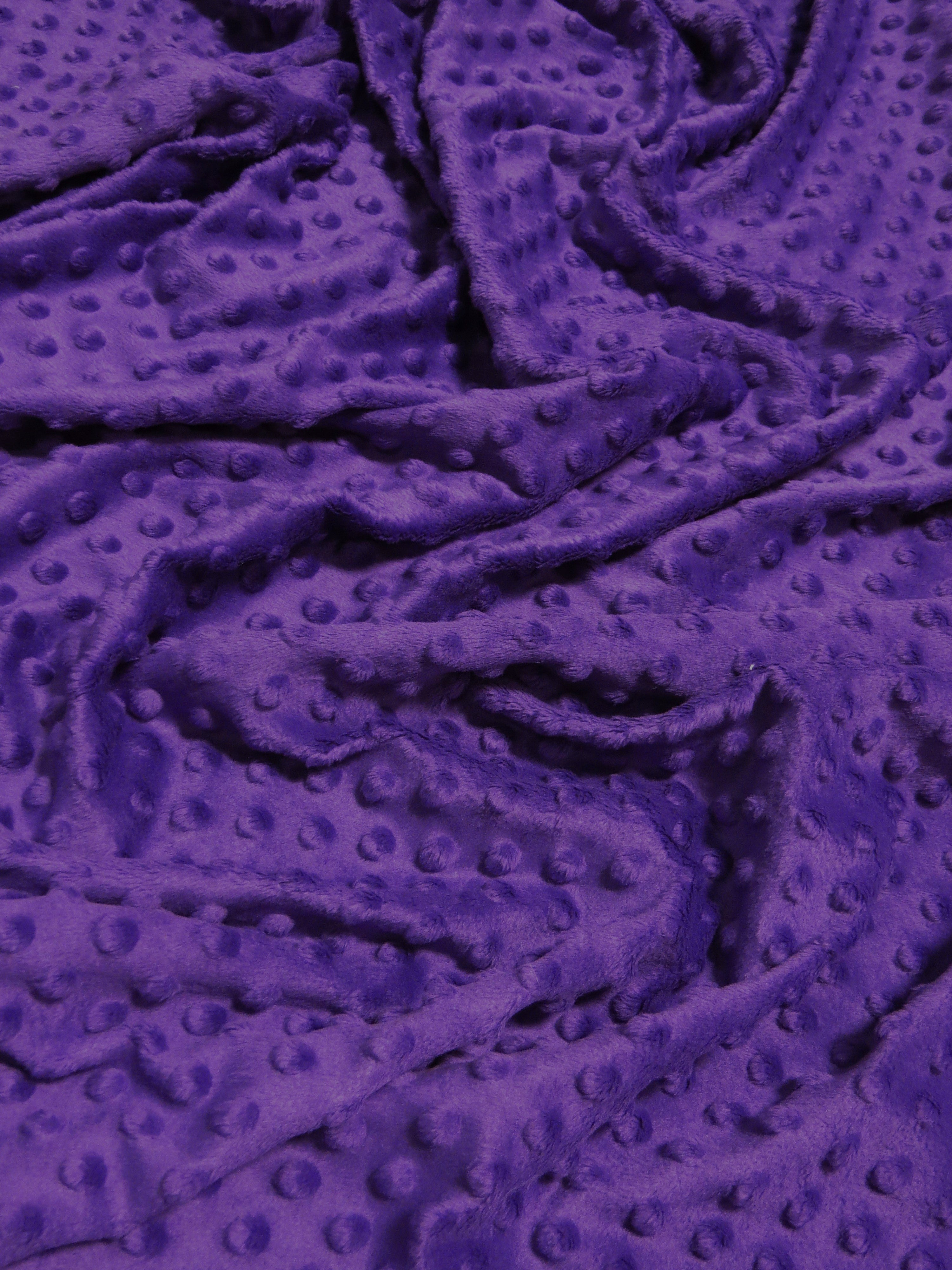 Dark Purple Minky Dimple Dot Baby Soft Fabric / Sold By The Yard