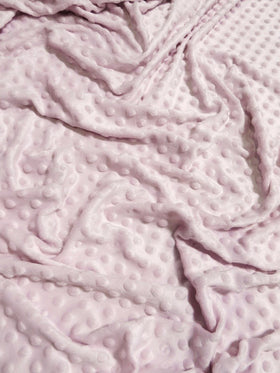 Faded Pink Minky Dimple Dot Baby Soft Fabric / Sold By The Yard (Closeout!!!)