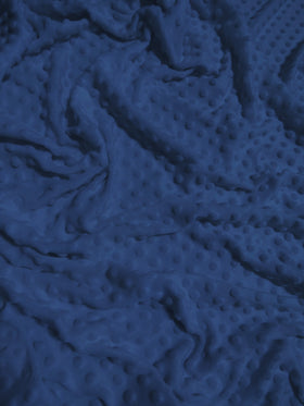Navy Minky Dimple Dot Baby Soft Fabric / Sold By The Yard