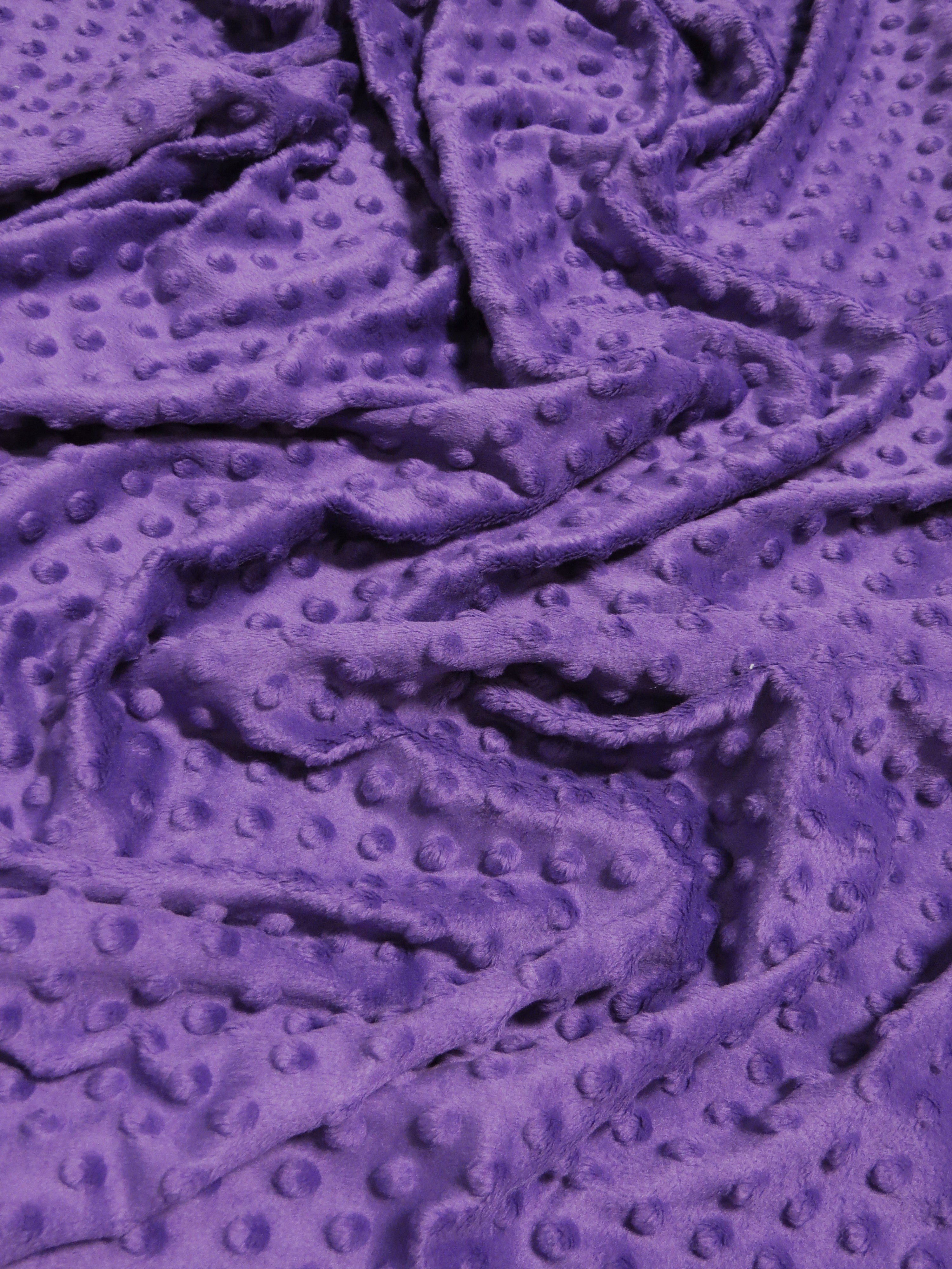 Purple Minky Dimple Dot Baby Soft Fabric / Sold By The Yard