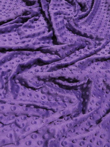 Purple Minky Dimple Dot Baby Soft Fabric / Sold By The Yard