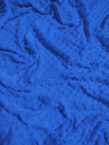 Royal Blue Minky Dimple Dot Baby Soft Fabric / Sold By The Yard