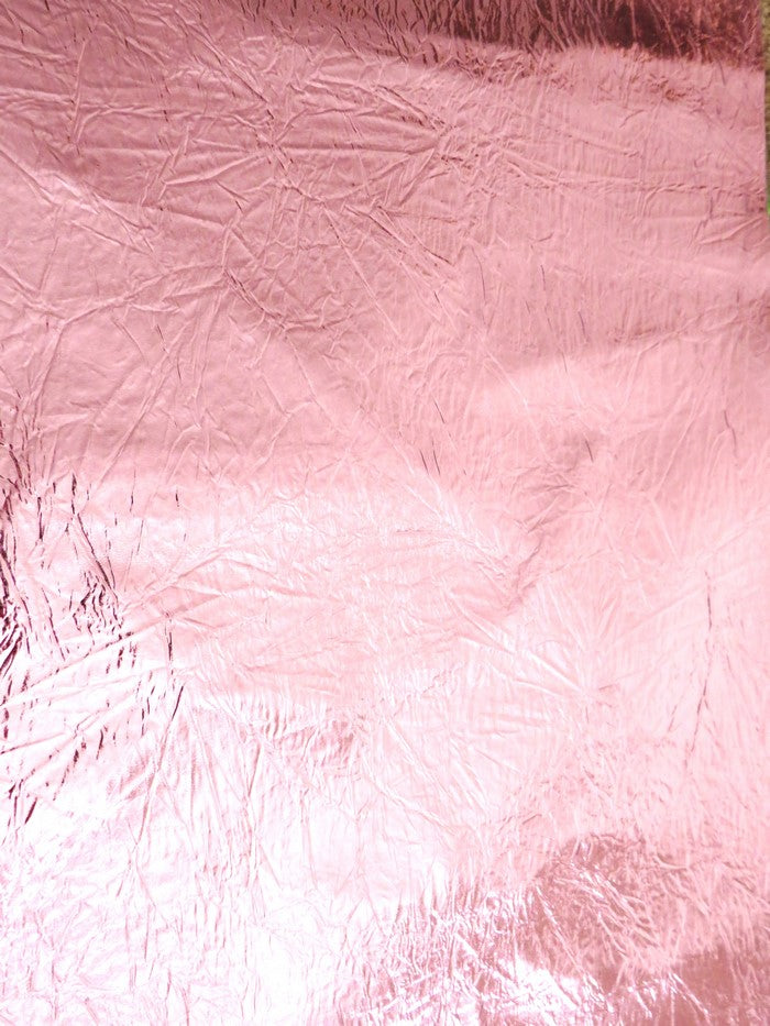 Light Pink Distressed/Crushed Chrome Metallic Mirror Vinyl Fabric / Sold By The Yard/DuroLast &reg;