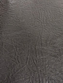 Black Distressed/Crushed Chrome Metallic Mirror Vinyl Fabric / By The Roll - 30 Yards-3