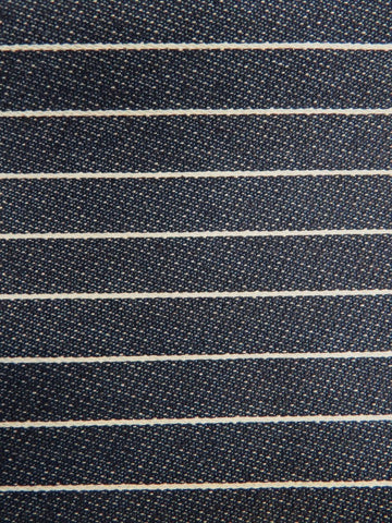 Navy Stripe 6.7oz Poly-Cotton Denim