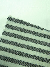 Navy with Natural Stripe 100% Cotton Denim