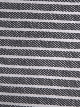 Gray with Natural Stripe Cotton Stretch Denim