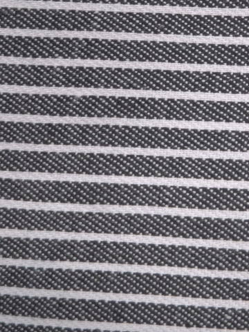 Gray with Natural Stripe Cotton Stretch Denim