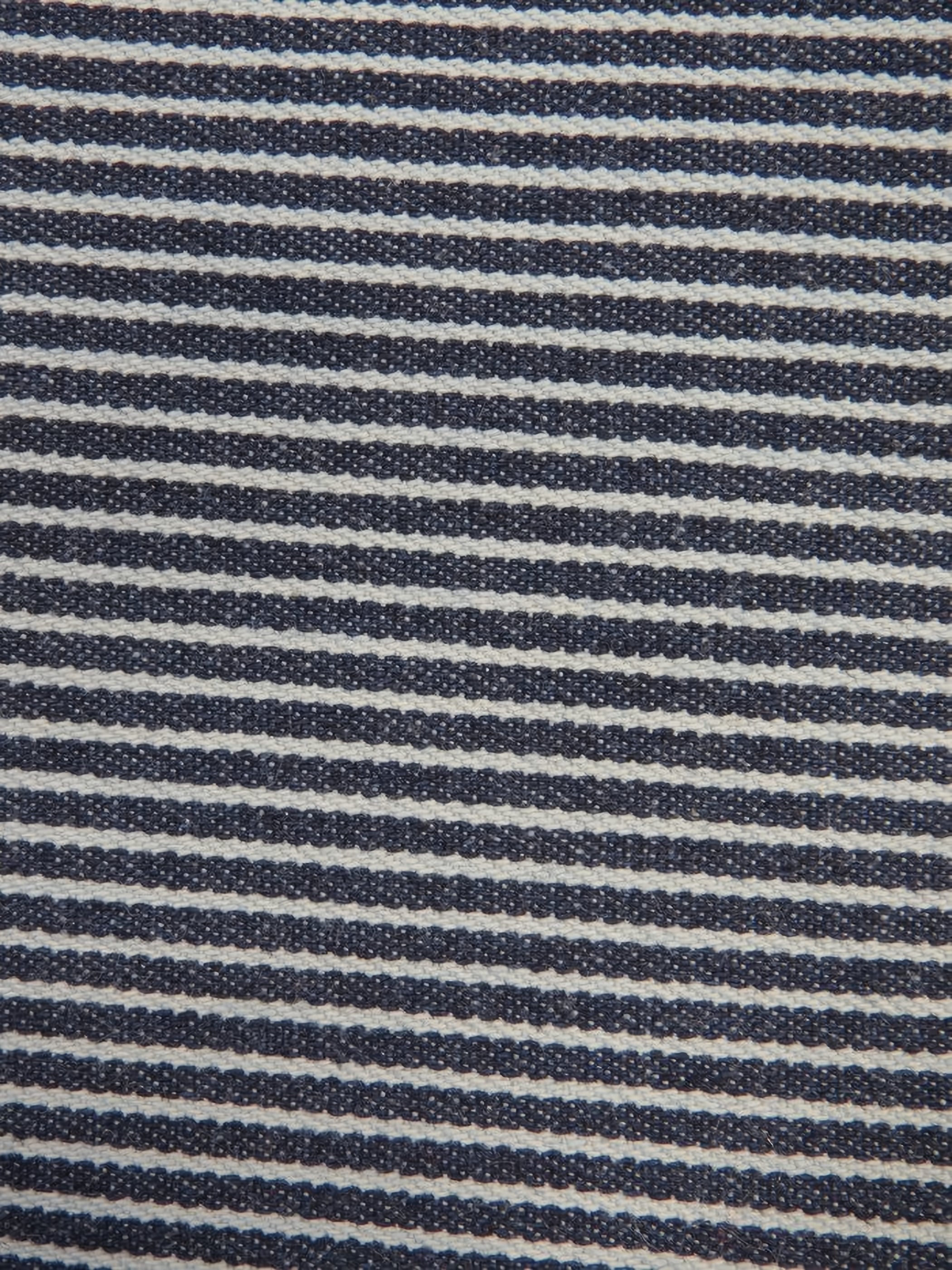 Natural with Navy Stripe 9oz Stretch Denim