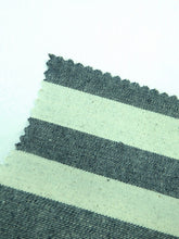 Navy with Natural Wide Stripe Heavyweight 100% Cotton Yarn Dye Denim