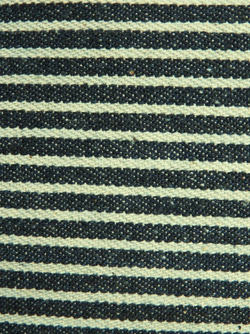 Navy with Natural Big Stripe 339GSM 100% Cotton Denim