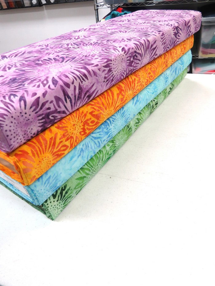 Hand Dyed 100% Cotton Quilt Batik