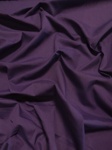 Poly Cotton Solid Fabric 58"/60" Width / Eggplant / Sold By The Yard (Second Quality Goods)