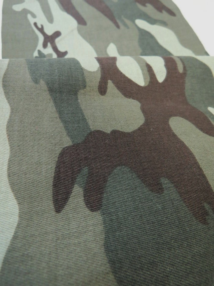 Moss Camouflage Twill Spandex Fabric - Assorted Twill Fabric - 0