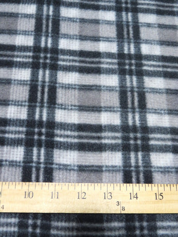 Vintage Tartan Plaid Fleece Printed Fabric. - 0