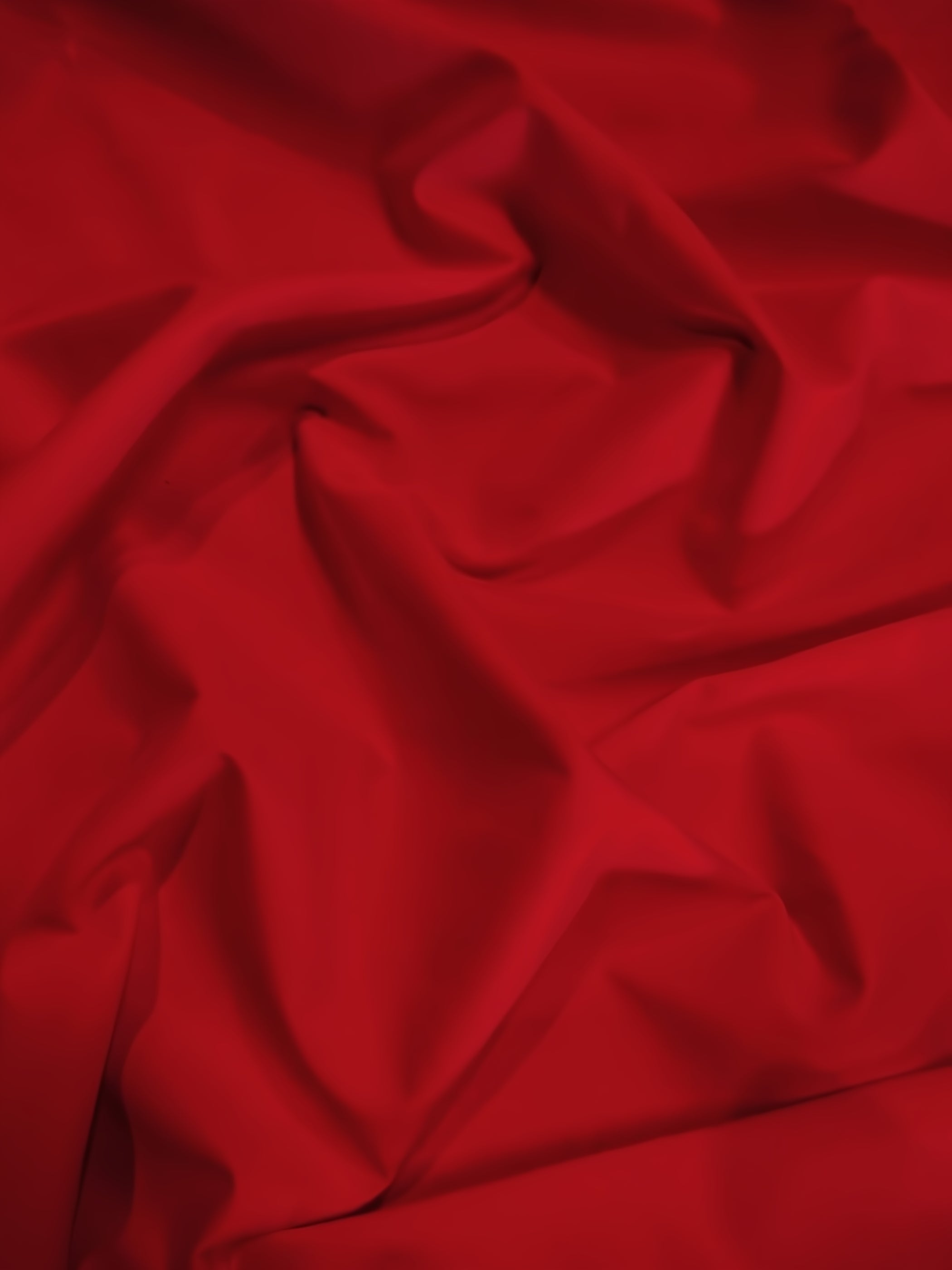 Solid Reversible Formal Poly Cotton Twill Fabric / Red / Sold By The Yard