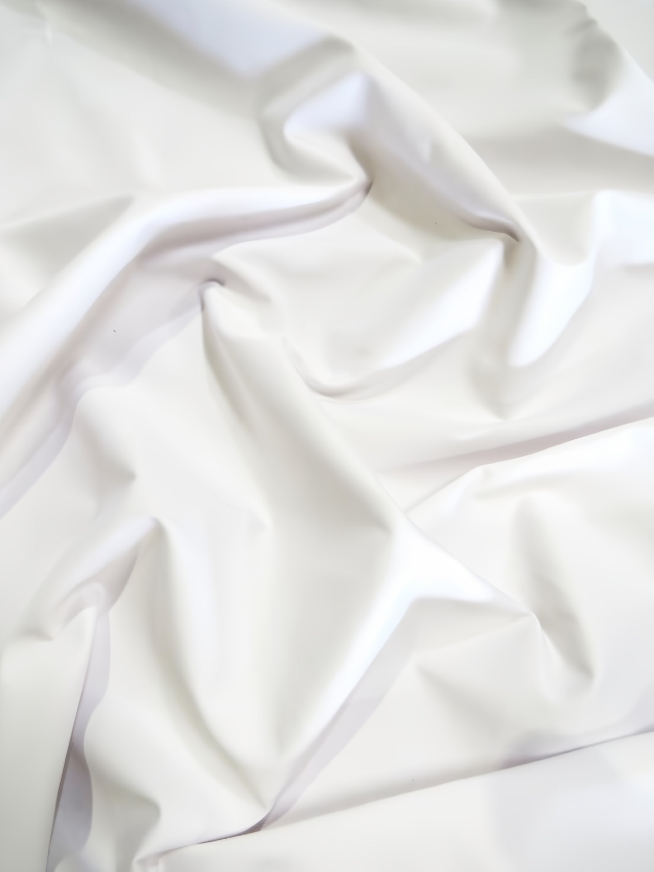 Solid Reversible Formal Poly Cotton Twill Fabric / White / Sold By The Yard