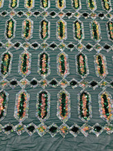 Jewel Iridescent Sequin Stretch Mesh Fabric / Sold by the Yard