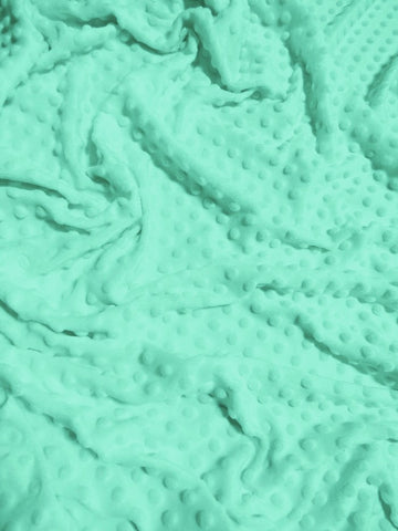 Icy Mint Minky Dimple Dot Baby Soft Fabric / Sold By The Yard