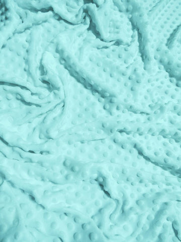Icy Blue Minky Dimple Dot Baby Soft Fabric / Sold By The Yard