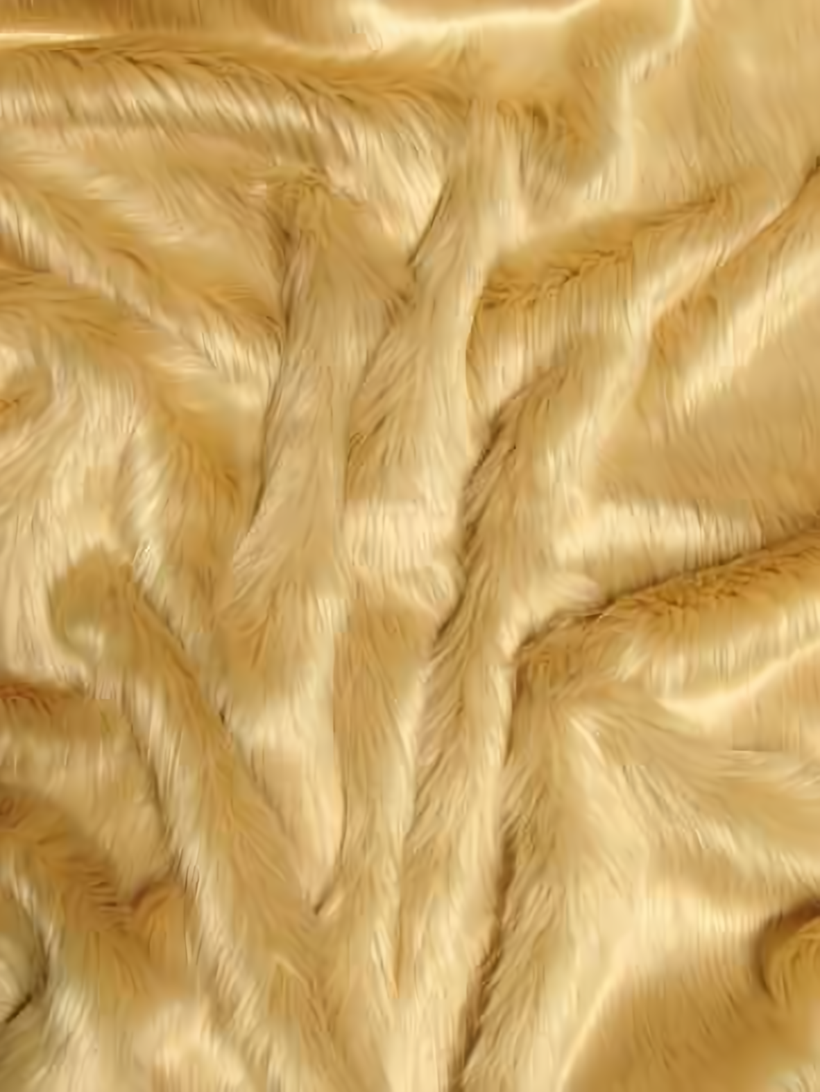 Blonde Solid Shaggy Long Pile Faux Fur Fabric / Sold By The Yard (Closeout)