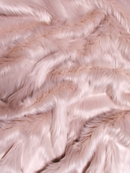 Faux Fake Fur Solid Shaggy Long Pile Fabric / Blush / EcoShag 15 Yard Bolt-6