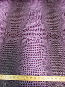Florida Gator 3D Embossed Vinyl Fabric / Mercury Silver / By The Roll - 30 Yards-3