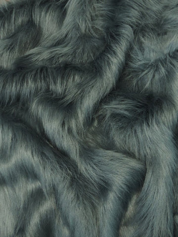 Buy charcoal Lions Mane (Flokati) Long Pile Faux Fur