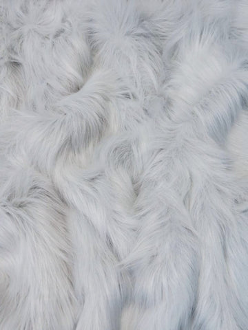 Buy platinum Lions Mane (Flokati) Long Pile Faux Fur