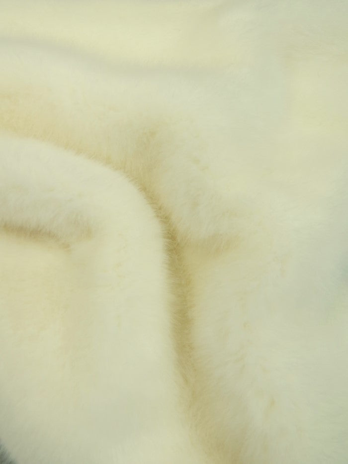 Buy ivory Stretch Faux Fur Fabric