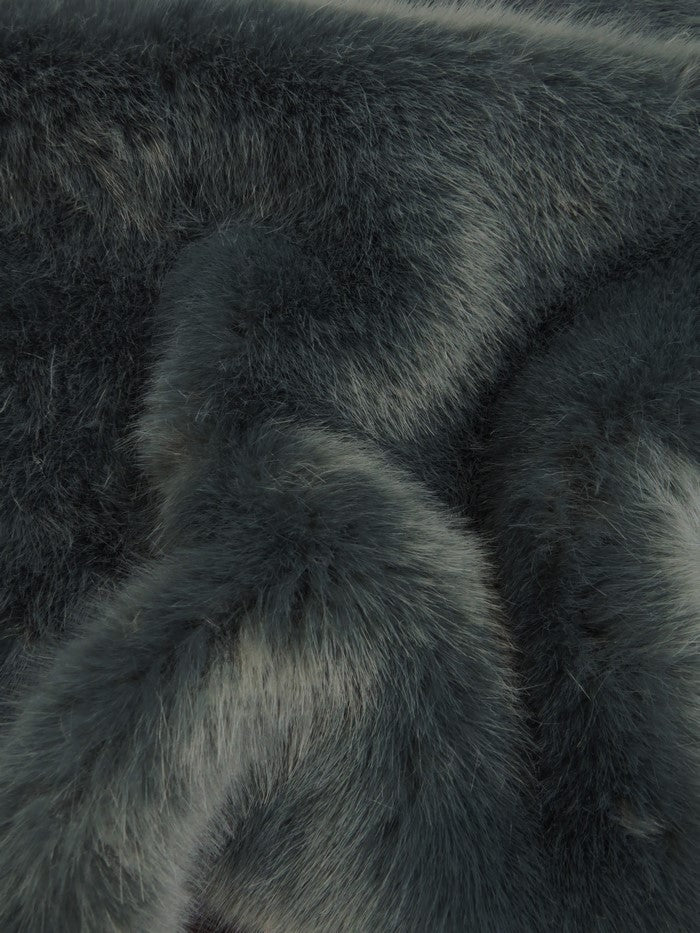 Buy charcoal Stretch Faux Fur Fabric