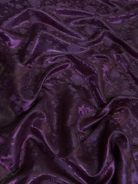Floral Rose Jacquard Satin Fabric / Sold By The Yard
