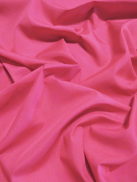 Poly Cotton Solid Fabric / Fuchsia / 100 Yard Bolt