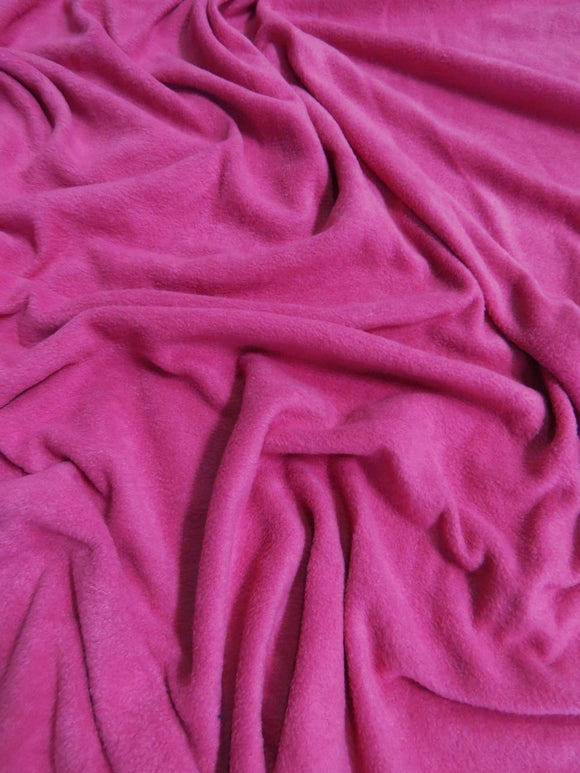Fleece Fabric Solid / Fuchsia / 30 Yard Roll