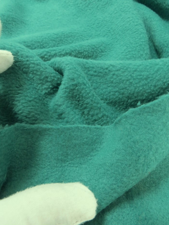 Fleece Fabric Solid / Green Blue / 30 Yard Roll