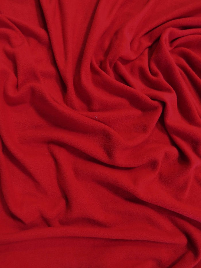 Fleece Fabric Solid / Red