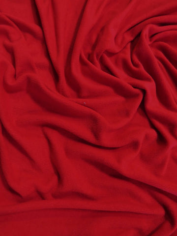 Fleece Fabric Solid / Red / 30 Yard Roll