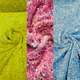 SEQUIN VELVET FABRIC (By The Yard)