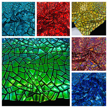 Broken Glass Sequin Velvet Fabric /Sold By The Yard