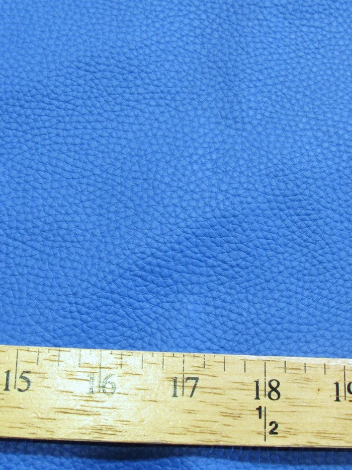 Vinyl Faux Fake Leather Pleather Grain Champion PVC Fabric / Dodger Blue / By The Roll - 50 Yards - 0
