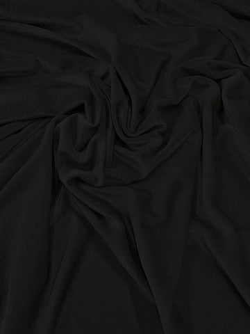 GLITTER STRETCH VELVET 360 GRAMS SPANDEX FABRIC / Black / Sold by the Yard