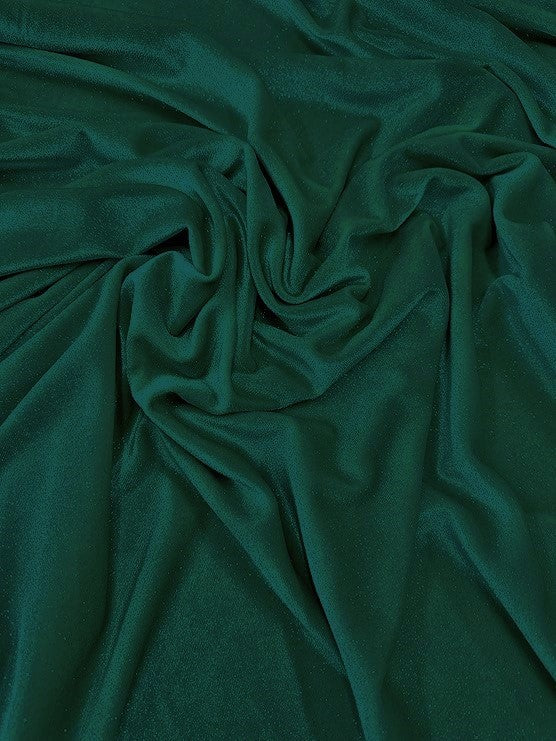 GLITTER STRETCH VELVET 360 GRAMS SPANDEX FABRIC / Jade / Sold by the Yard