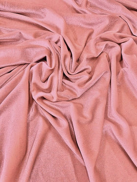 GLITTER STRETCH VELVET 360 GRAMS SPANDEX FABRIC / Pink / Sold by the Yard