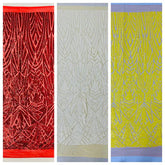 Geometric Sequin Stretch Mesh Fabric / Sold by the Yard