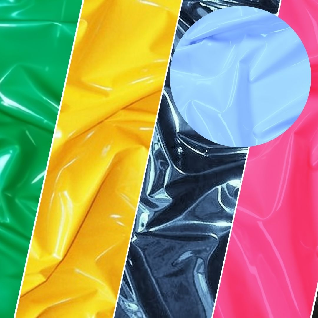 Glossy Stretch Fetish Patent Vinyl Spandex Fabric / Neon Green / Sold By The Yard