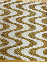 Wave Sequin Velvet Stretch Fabric / Sold by the Yard