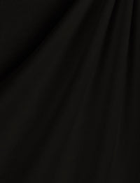 Black Heavy Interlock Poly Cotton Fabric